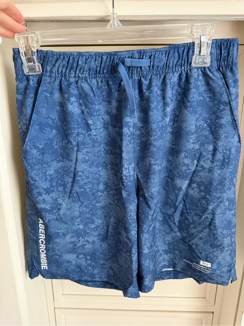 abercrombie kids Navy Blue Camo Athletic Shorts